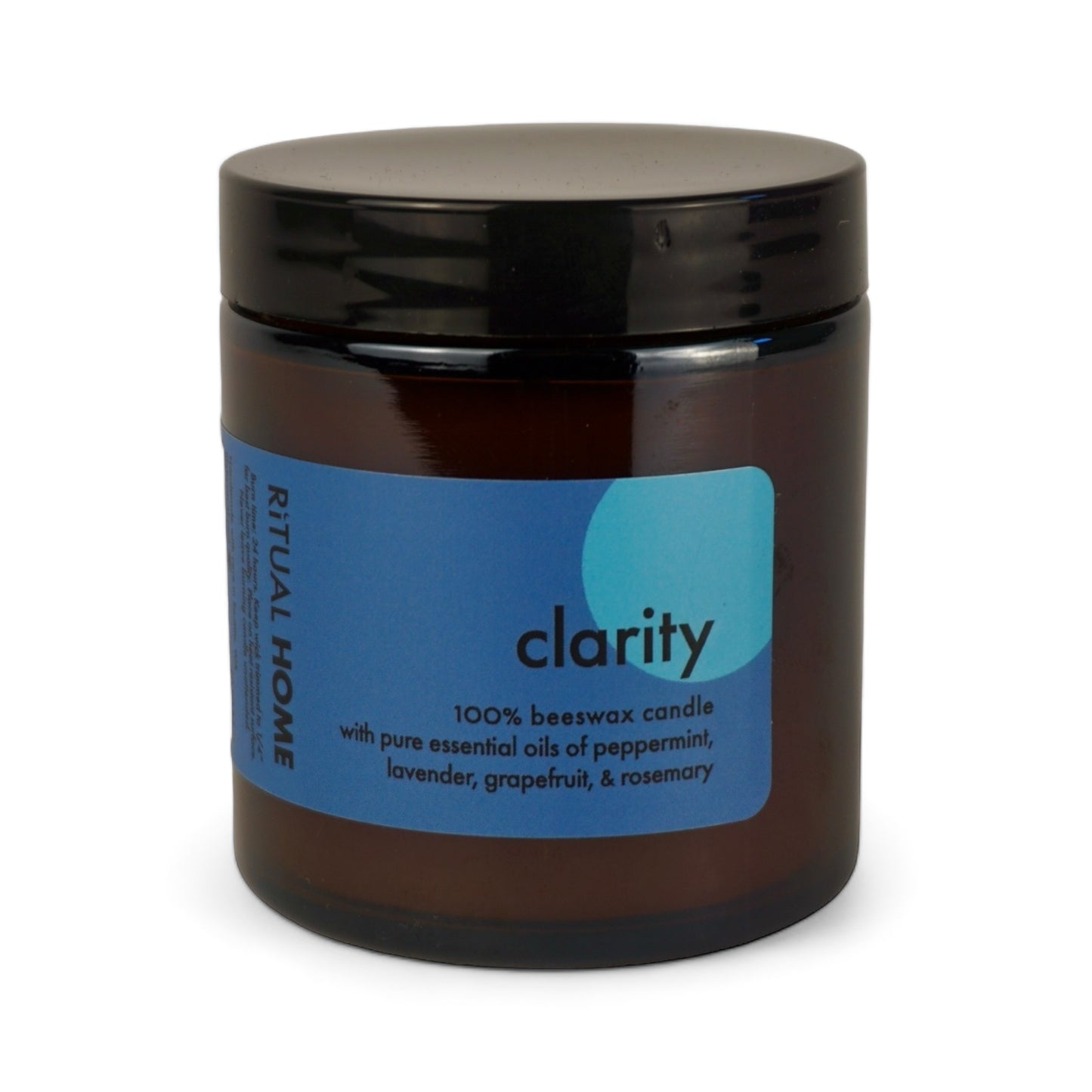 CLARITY AMBER JAR CANDLE~ LAVENDER, PEPPERMINT, GRAPEFRUIT, ROSEMARY