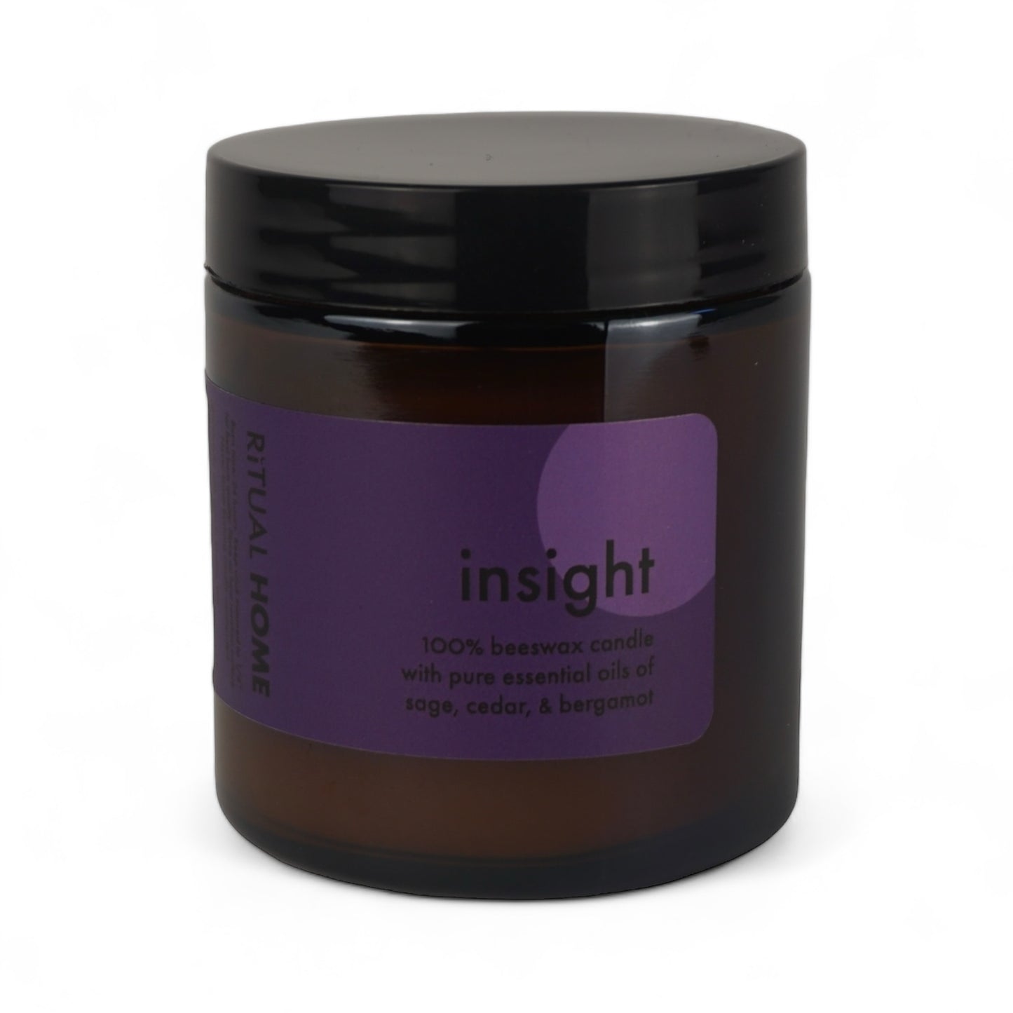 INSIGHT AMBER JAR CANDLE~SAGE,CEDAR, BERGAMOT