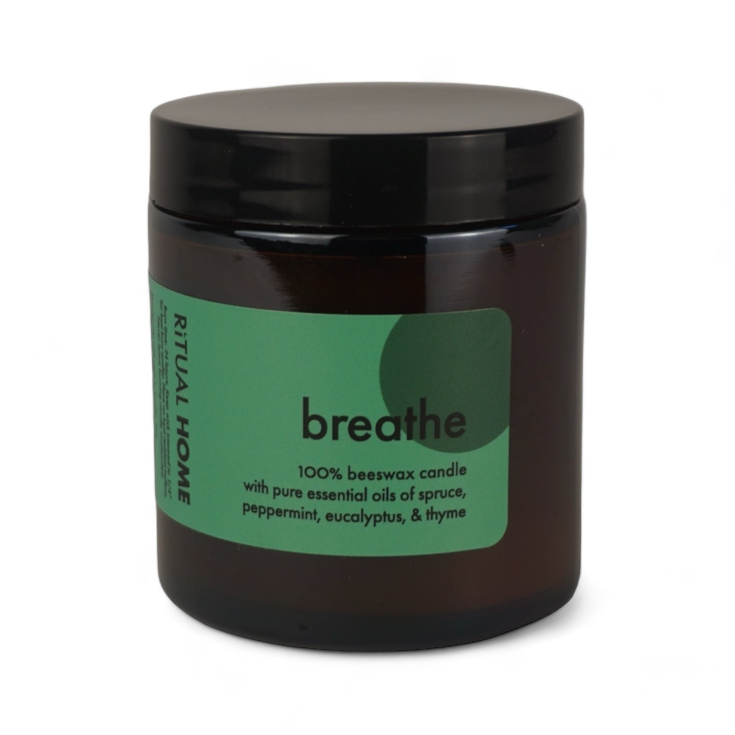 BREATHE AMBER JAR CANDLE- SPRUCE, EUCALYPTUS, PEPPERMINT, THYME