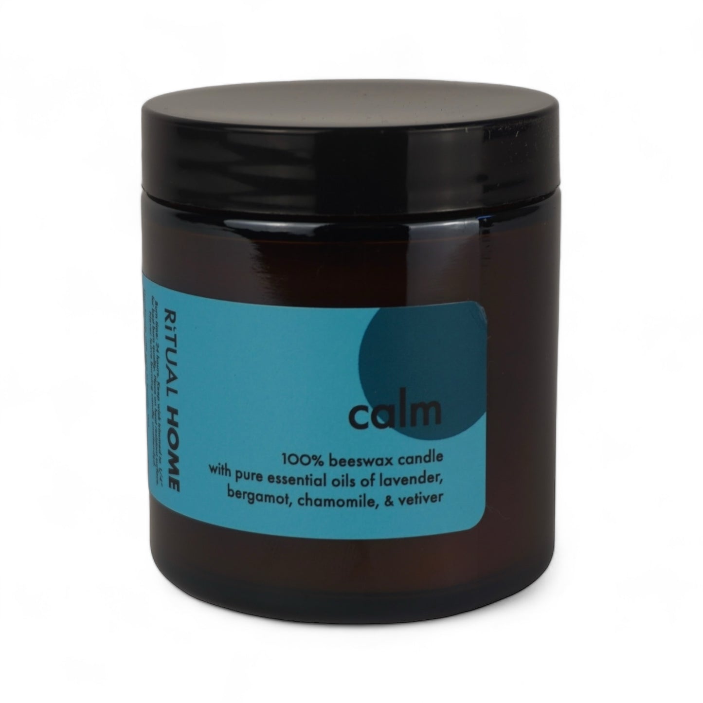 CALM AMBER JAR CANDLE- CHAMOMILE, LAVENDER, VETIVER