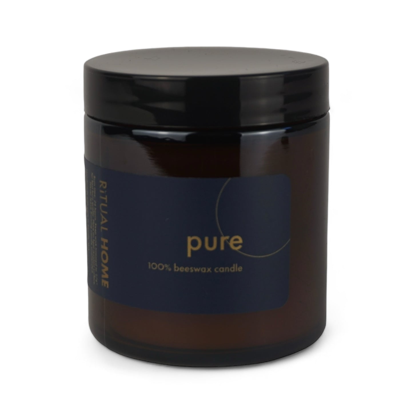 Pure Candle 4oz amber jar- 100% Beeswax