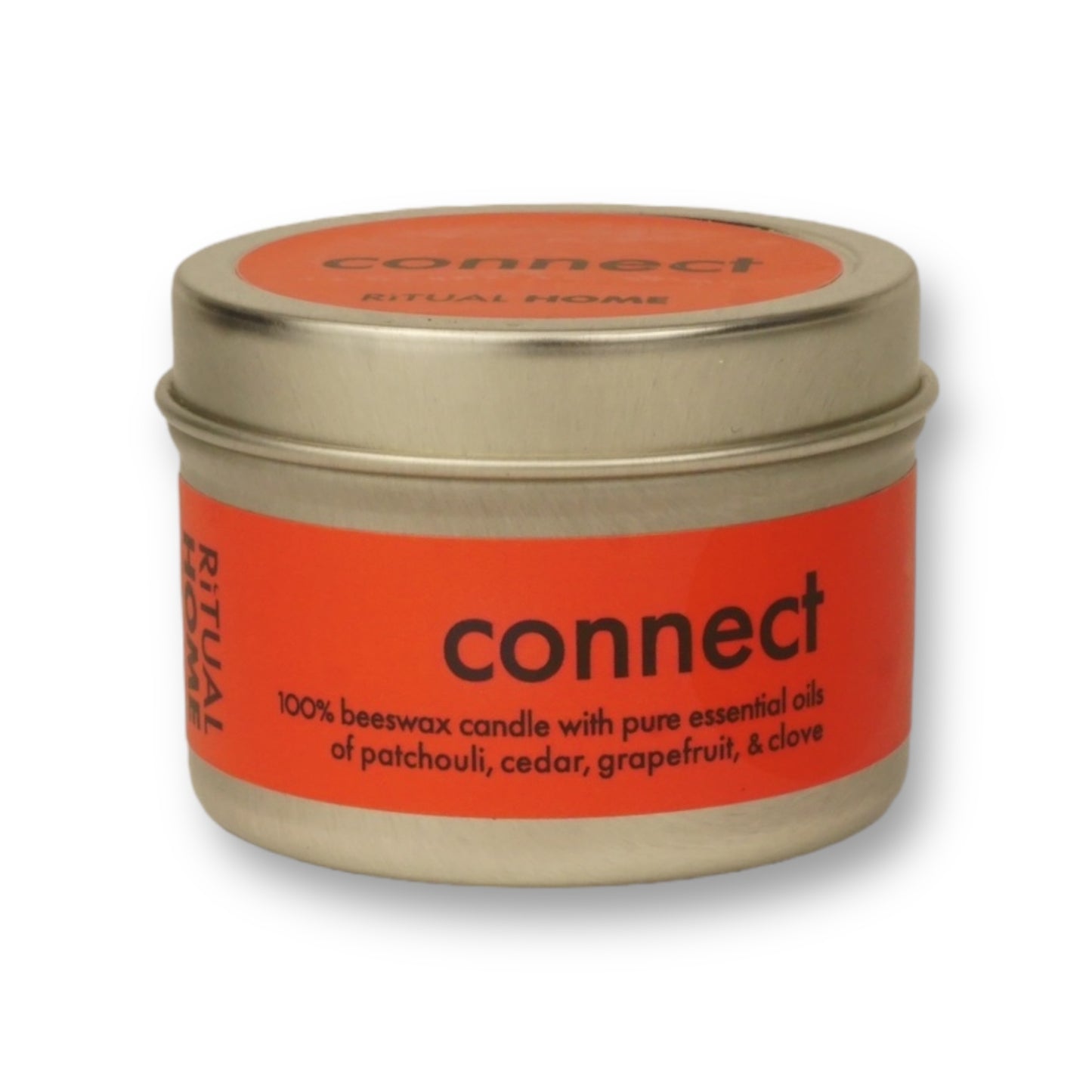 CONNECT 2 OZ TIN CANDLE- PATCHOULI, GRAPEFRUIT, CEDAR, CLOVE