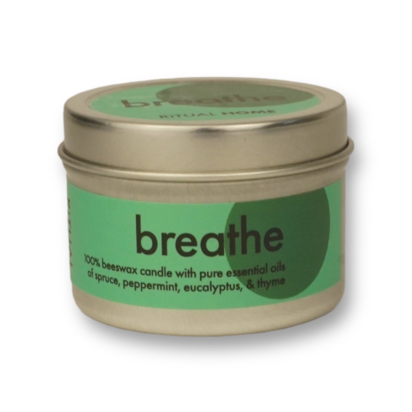 BREATHE 2 OZ TIN CANDLE- SPRUCE, PEPPERMINT, EUCALYPTUS, THYME