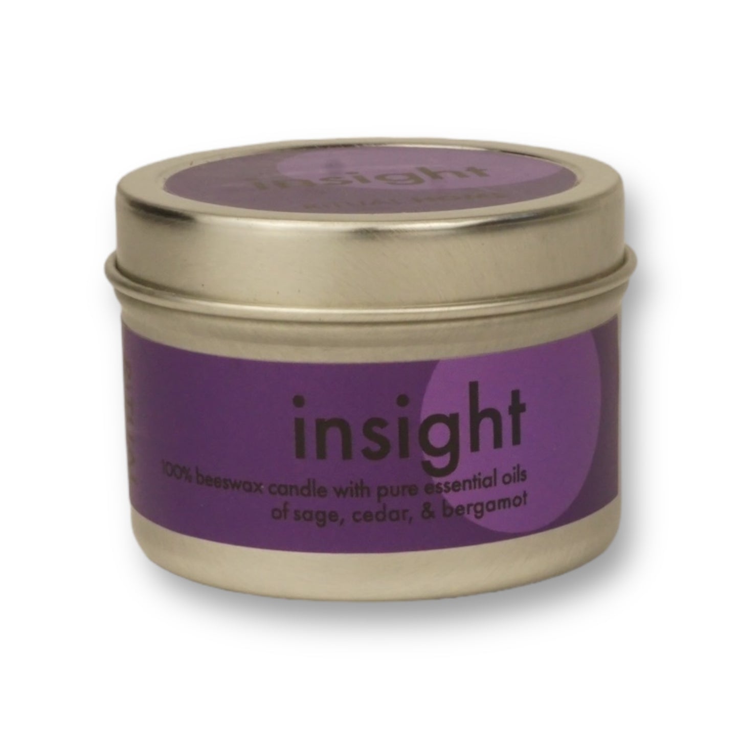 INSIGHT 2 OZ TIN CANDLE- SAGE, CEDAR, BERGAMOT