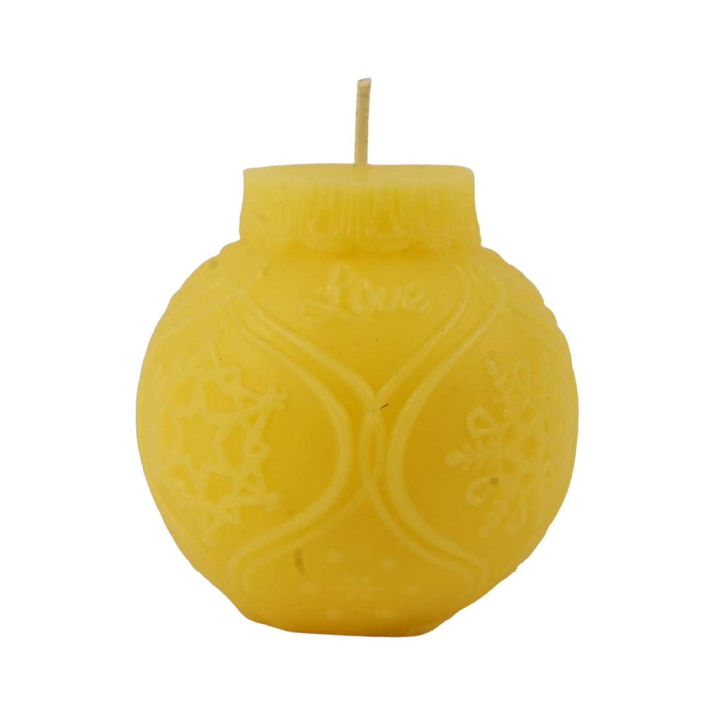 100% Beeswax Peace and Love Ornament