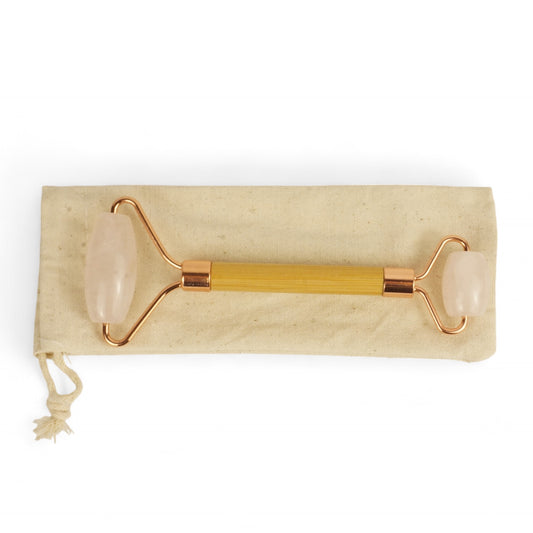 Rose Quartz  Bamboo Facial Roller