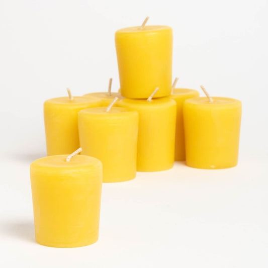 100% Beeswax Votives- Qty 10